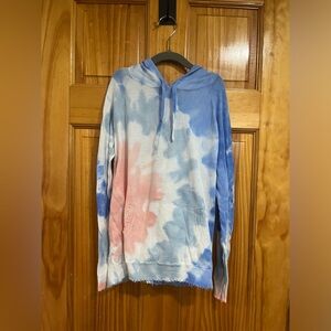 Kids Minnie Rose Cotton Tie Dye Cotton Candy Pullover Hooded Sweater Size 12